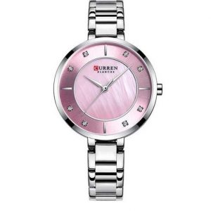 CURREN 9051 Quartz Bracelet Watch for Women – Silver Pink